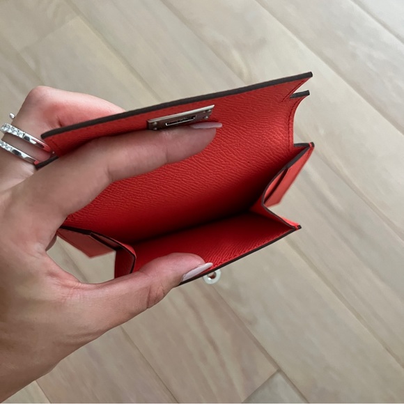 Hermes Kelly Pocket Compact Wallet Rose Texas | NIB - Picture 8 of 12